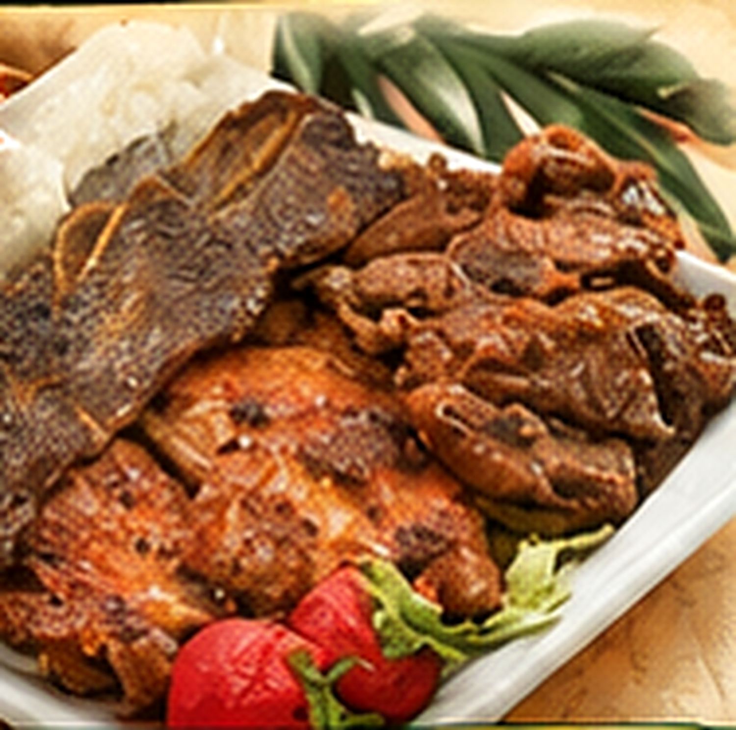 Hawaiian BBQ Mix plate — grilled chicken, beef and kalbi short ribs